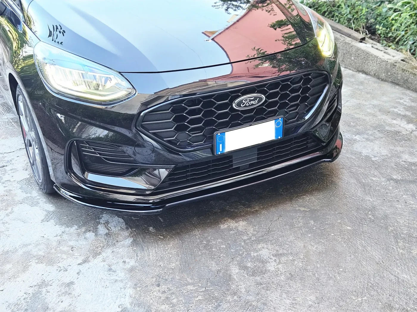 MTD Front Bumper Splitter Ford Fiesta Mk8 ST-Line Facelift 21-24 Gloss Black ABS