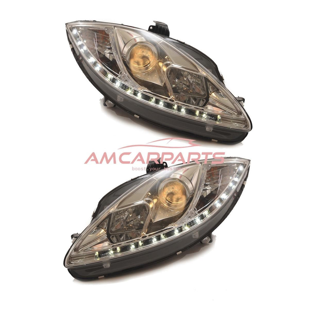 AMCP Pair LED Halo Headlights SEAT ALTEA 5P1 LEON 1P1 TOLEDO 3 5P2 05-08 LHD