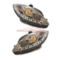 AMCP Pair LED Halo Headlights SEAT ALTEA 5P1 LEON 1P1 TOLEDO 3 5P2 05-08 LHD