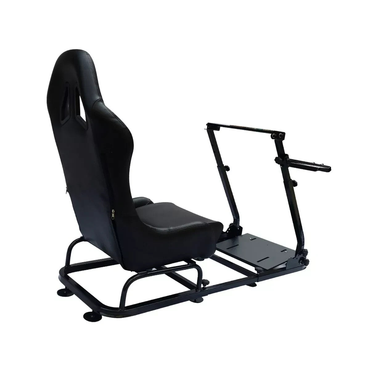 FKA LUXE Driving Game Sim Racing Simulator Frame + Folding Seat + Mat Black