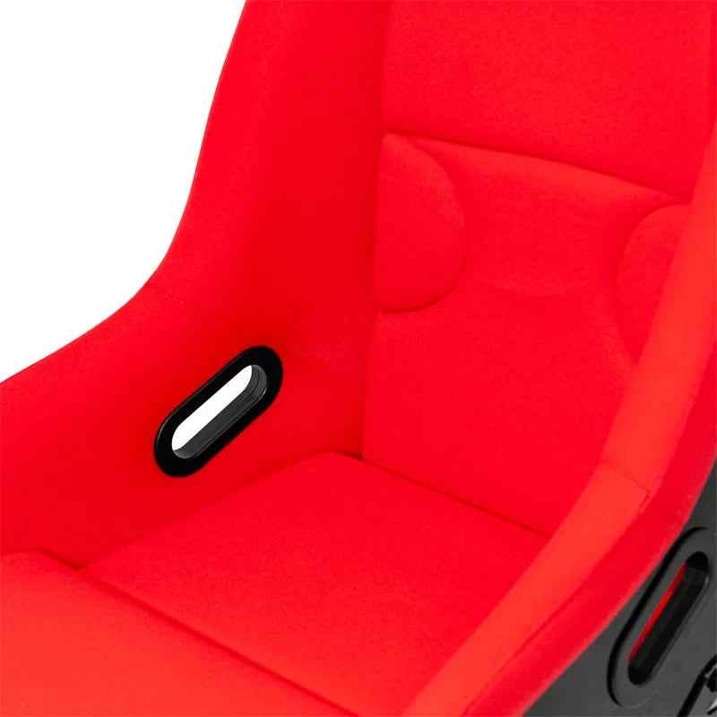 ATST x1 RR Universal Fixed Hard Back Bucket Seat Red HD Textile Fabric + slides