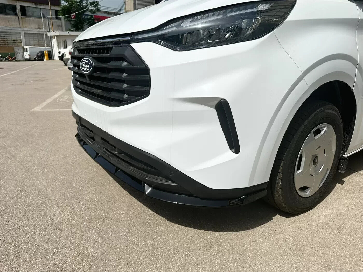 Motordrome Design Front Bumper Lower Splitter Valance Diffuser Gloss Black 23+ Ford Transit Custom Mk2