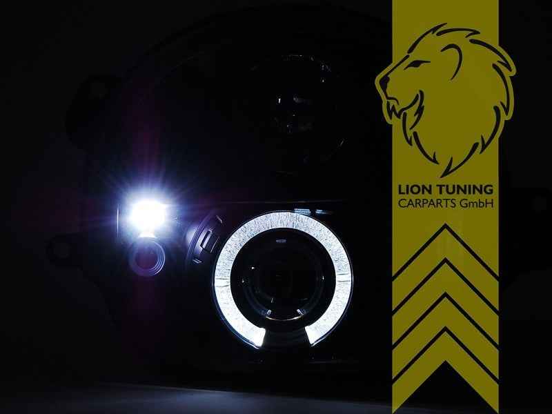 LTG Pair LED DRL Halo Ring Headlights Renault Twingo 1 + FL 98-07 chrome LHD