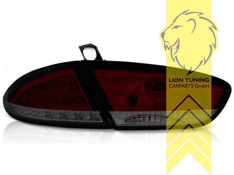 LTG Pair LED Rear Lights Tail Lamps Seat Leon 1P Facelift 09-12 red black LHD