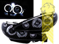 LTG Pair LED DRL Halo Ring Headlights Peugeot 206 206CC Cabrio SW black LHD