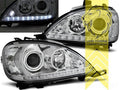 LT Pair LED DRL Lightbar Halo Headlights Mercedes W163 ML M-Class Chrome 98-01 LHD