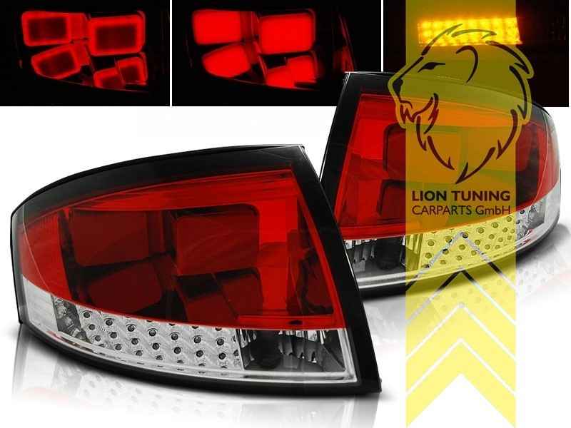 LTG LED Halo Ring Afterburner Rear Lights Audi TT 8N Coupe Cabriolet Red LHD