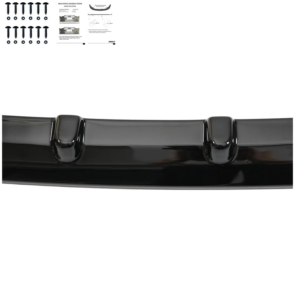 OW Front Bumper Lower Splitter Valance VW Transporter T7 24+ ABS Gloss Black