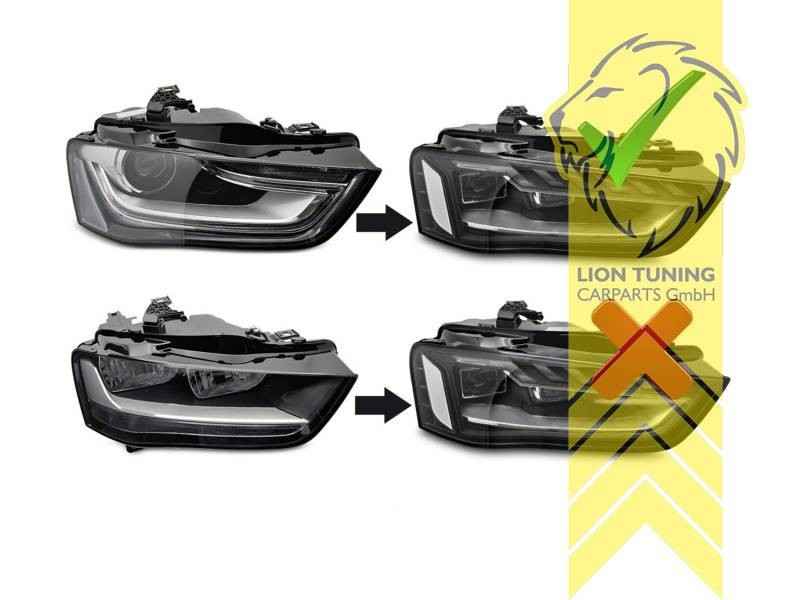 LTG Pair LED DRL Xenon Headlights Audi A4 B8 8K Sedan Avant 11-15 LHD EXPORT