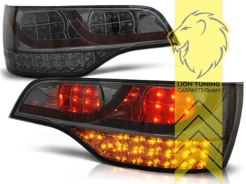LTG Pair LED Dynamic Rear Lights Tail Lamps Audi Q7 4L 05-09 black smoke LHD