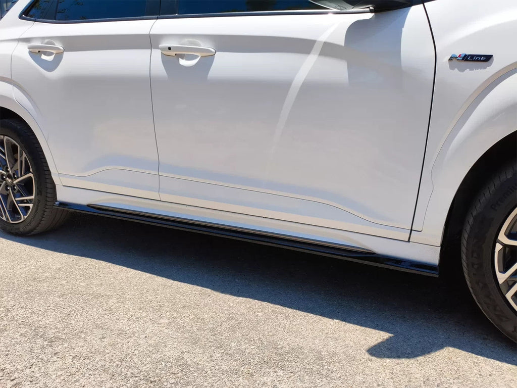 Motordrome Side Skirts Extensions Hyundai Kona Ν N-Line Mk1 Facelift Gloss Black