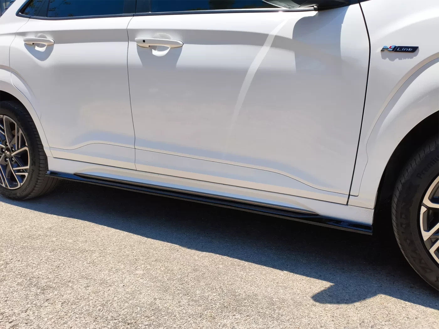 Motordrome Side Skirts Extensions Hyundai Kona Ν N-Line Mk1 Facelift Gloss Black