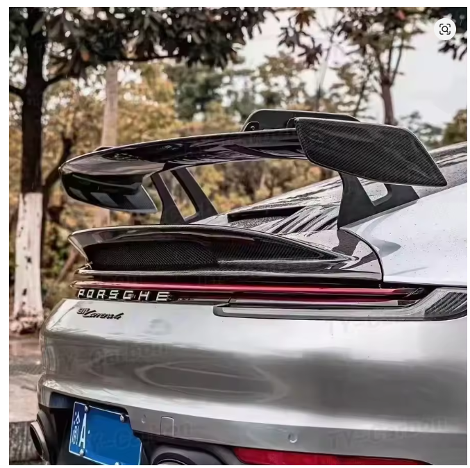 Porsche 911 992 Carrera GT-3 Style 19-23 Big High Rear Wing Spoiler FRP Black