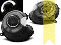 LT Pair LED DRL Lightbar Halo Ring Headlights Mini One R56 R57 LED black LHD