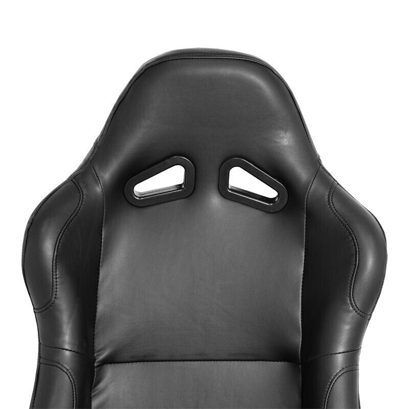 AUTOSTYLE BW x1 Single Universal Sports Bucket Seat Car Sim Fixed Back + slides