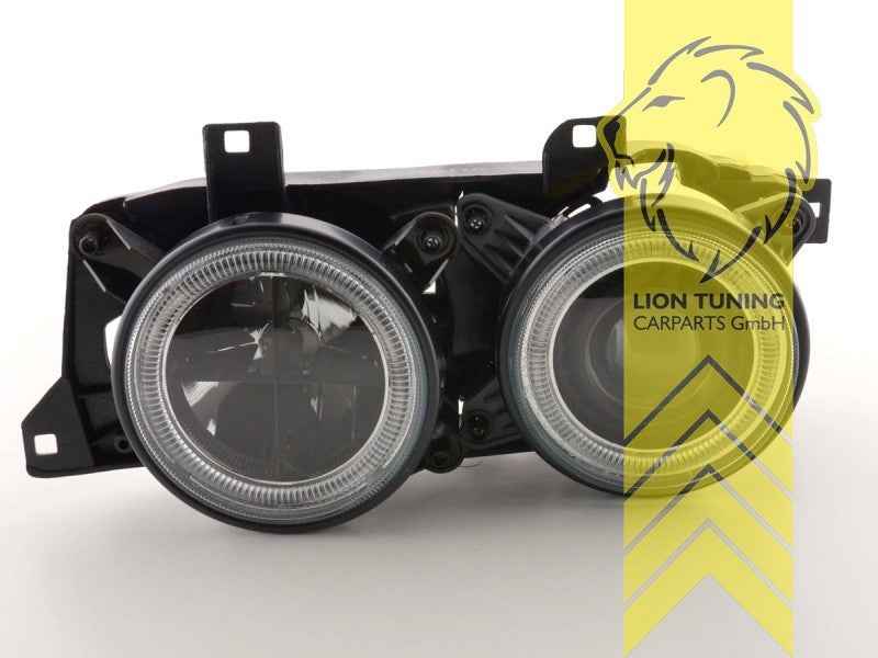 LTG DEPO LED Halo Headlights BMW E34 Sedan Touring Crosshairs E32 RHD / LHD