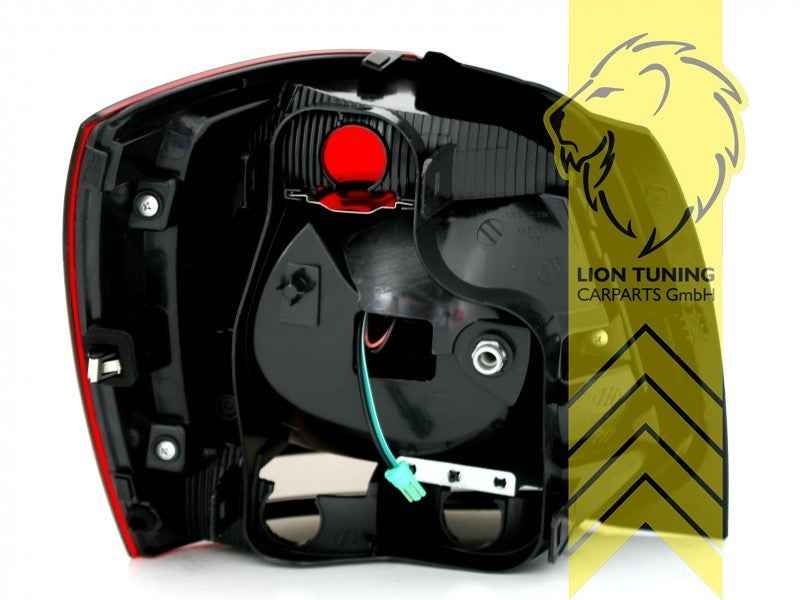 LTG Pair LED Rear Lights Tail Lamps VW Polo 6R 09-14 Black Smoke LHD