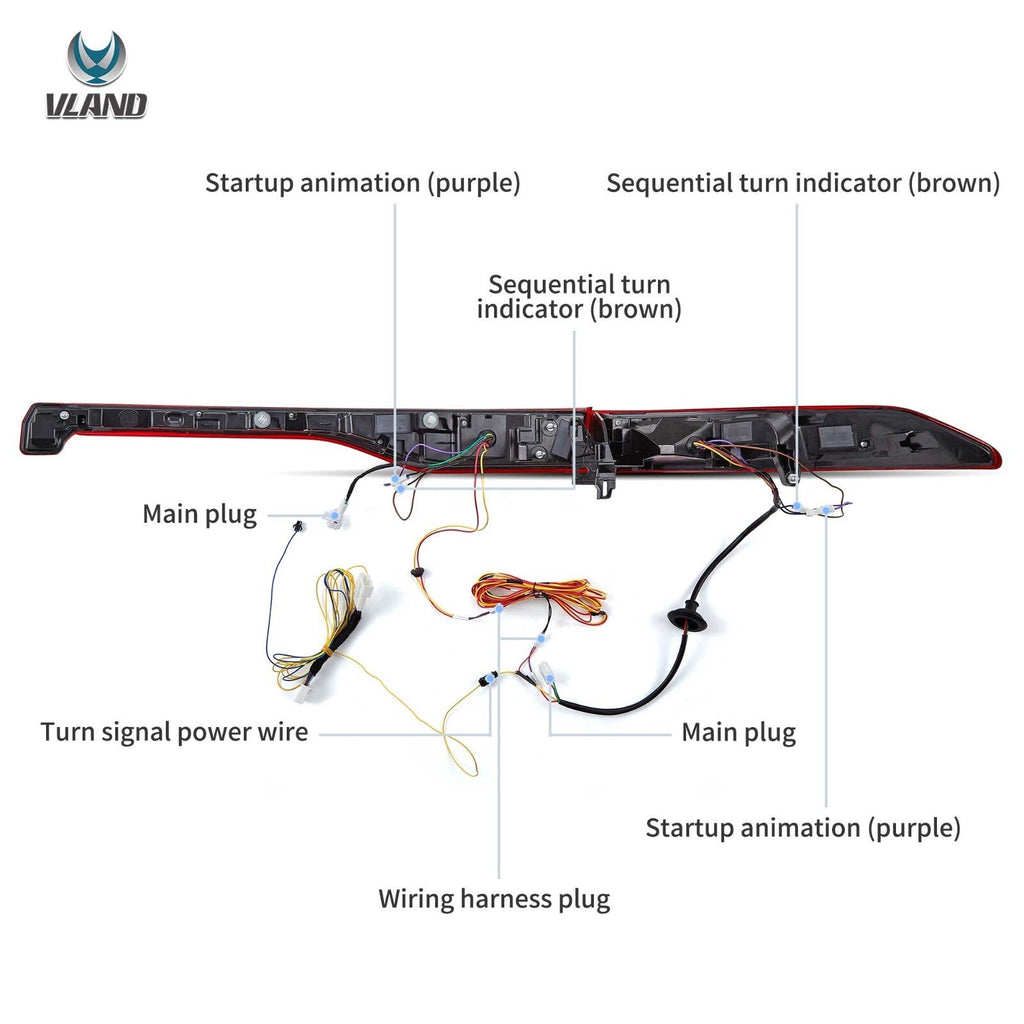 VLAND 2021–2024 Toyota Venza & Toyota Harrier Sequential Rear Tail Lamps Lights