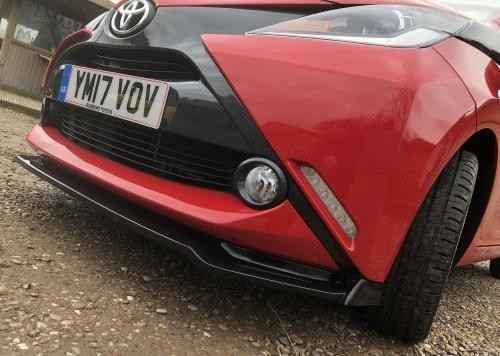 DTST UK Toyota Aygo Mk2 Front Bumper Lower Splitter Gloss Black 2014+