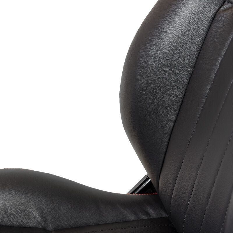 x1 Autostyle Black Classic Car Retro Kit Sports Car Bucket Seat Red Stitch
