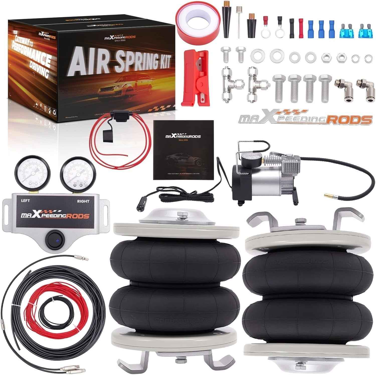 MXPR Air Suspension Kit Dual Gauge Fiat Ducato Peugeot Boxer Citroen Relay 94-24