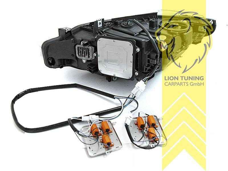 LT Pair LED DRL Halo Headlights BMW F30 Sedan F31 Touring LCI black 15-19 LHD