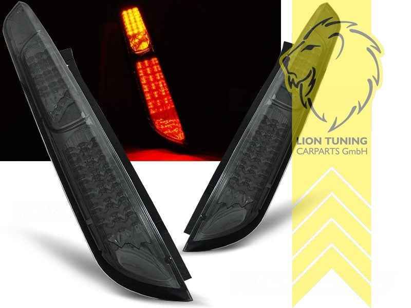 LTG Pair LED Rear Lights Tail Lamps Ford Focus 2 DA hatchb 04-08 black smoke LHD