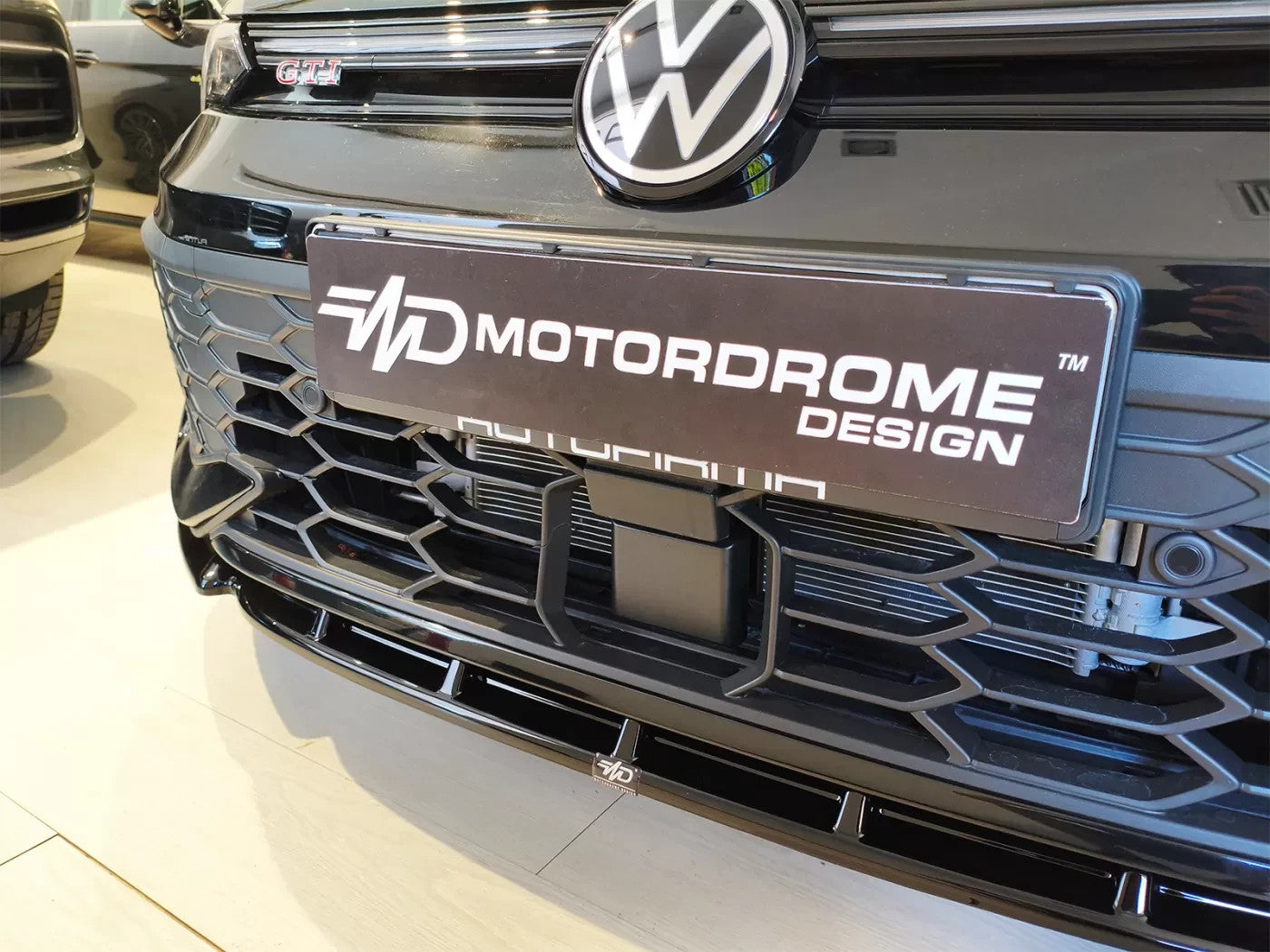 Motordrome Front Bumper Splitter  Golf Mk8 Facelift GTI GTE R-Line Black Gloss