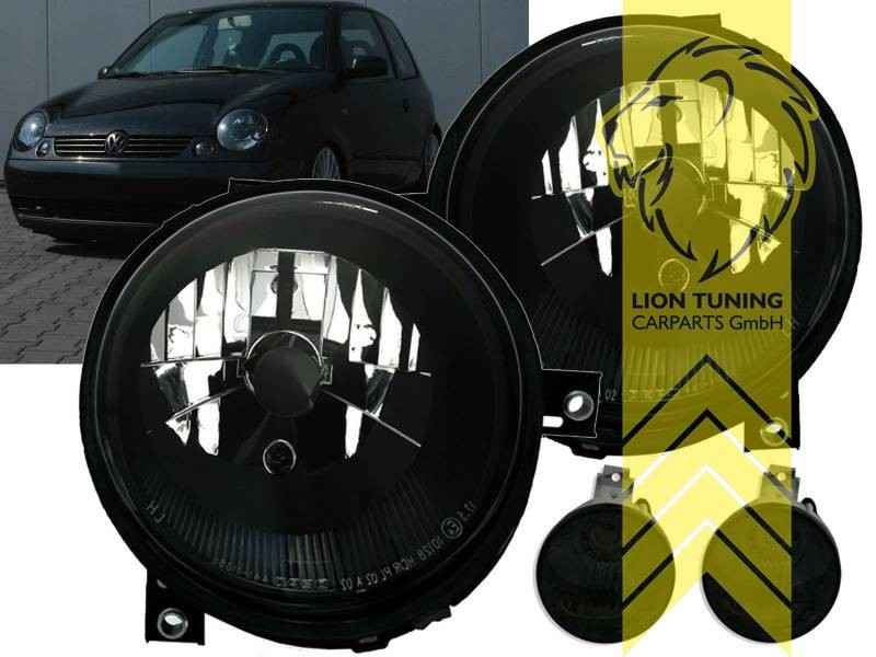 LTG Pair DEPO Headlights + Glass Indicators VW Lupo 6X1 6E1 98-05 Black LHD