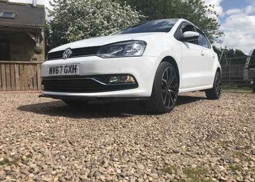 DTST UK VW Polo Front Bumper Lower Spoiler Splitter Gloss Black 2013-17