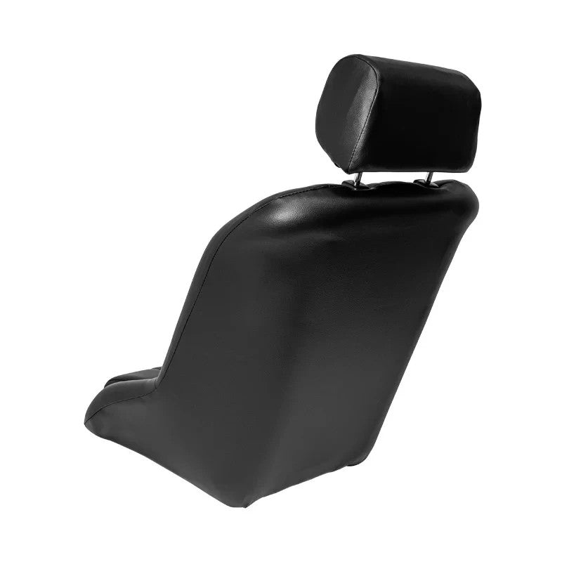 ATST x1 LH Luxe Universal Classic Retro Bucket Seat Black Faux Leather + slides