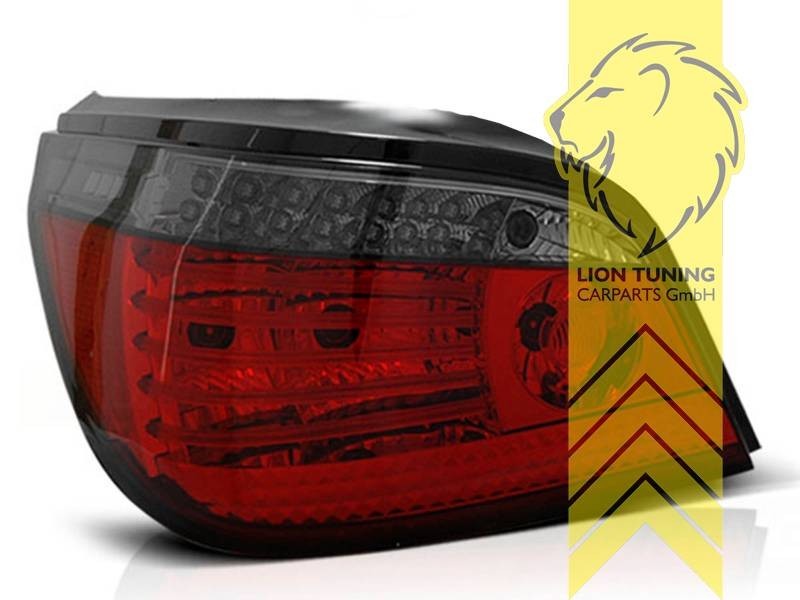 LT Set LED DRL Lightbar Rear Tail Lights Lamps BMW E60 03-07 red black smoke LHD
