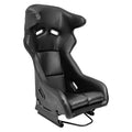 x1 Auto-Style FS Black Synth Leather Drift / Track / Rally / Fast Road Car / Racing Simulator Bucket Seat fiberglass hard back