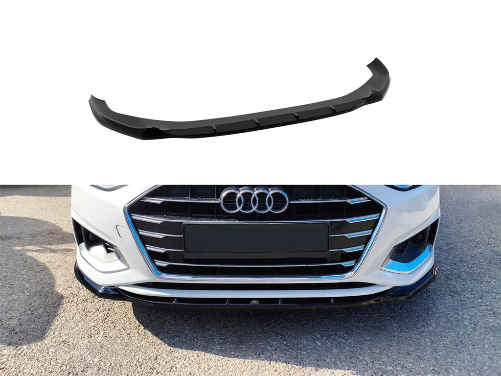 MTD Front Bumper Splitter Audi A4 B9 Facelift Sedan Avant 19-24 Gloss Black ABS