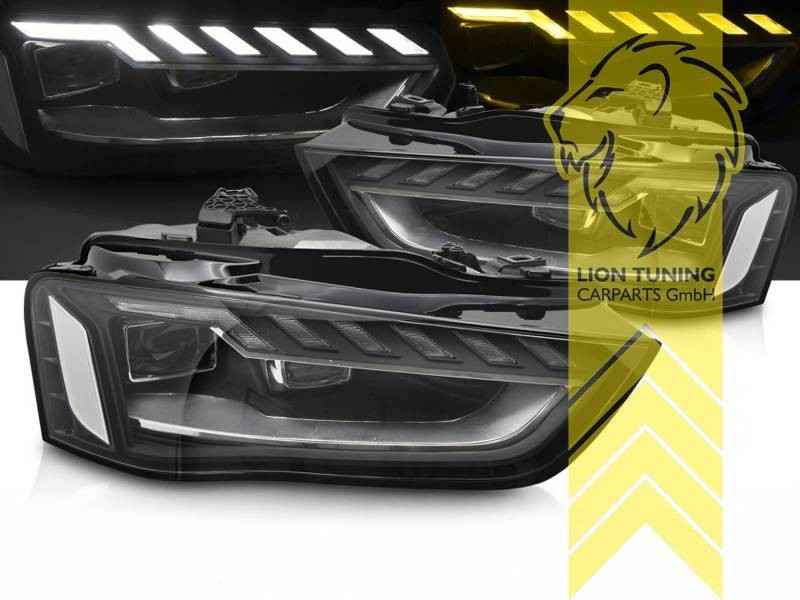 LTG Pair LED DRL Xenon Headlights Audi A4 B8 8K Sedan Avant 11-15 LHD EXPORT