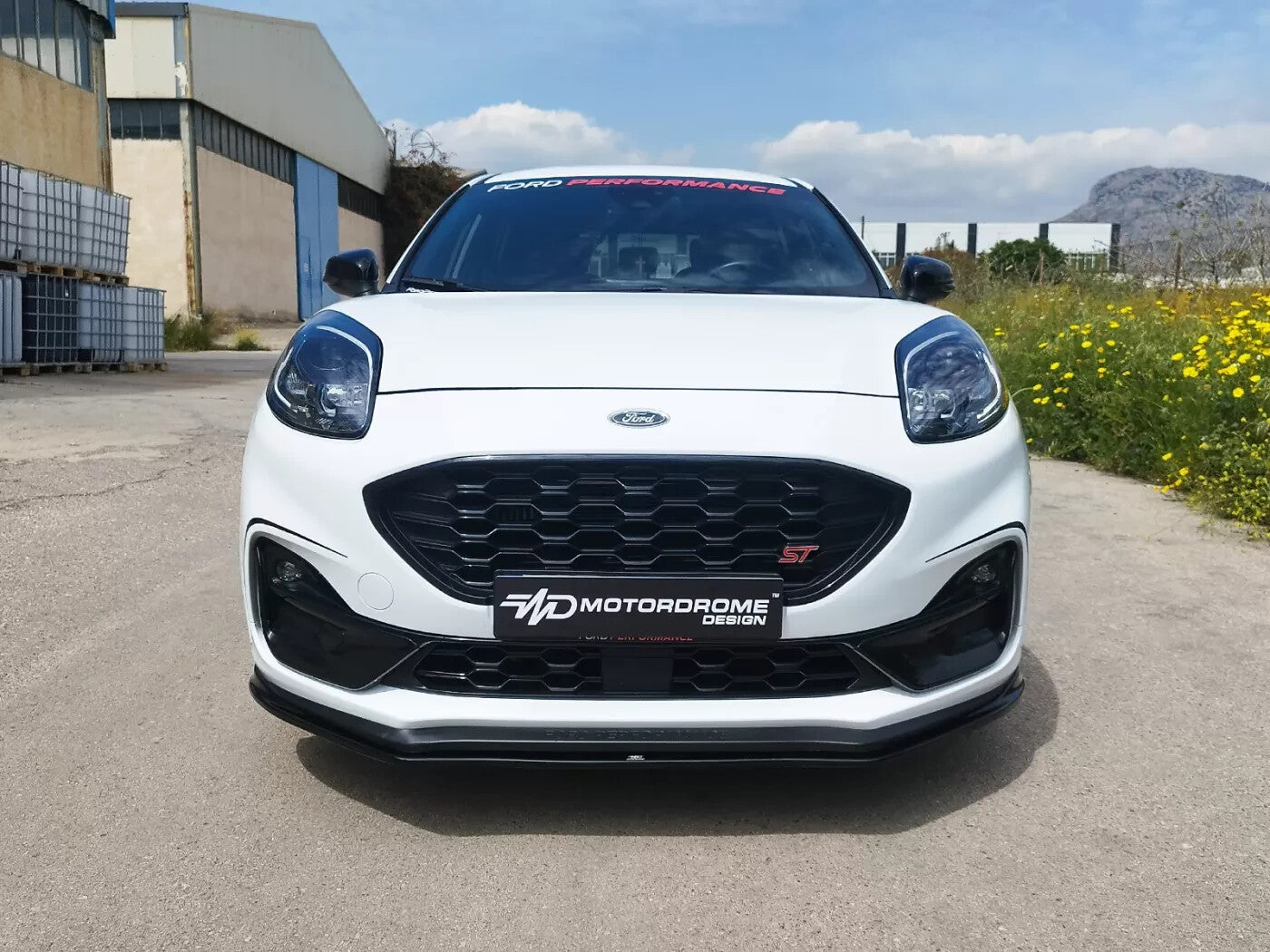 Motordrome Front Splitter Diffuser Ford Puma ST 2019+ + Facelift Gloss Black