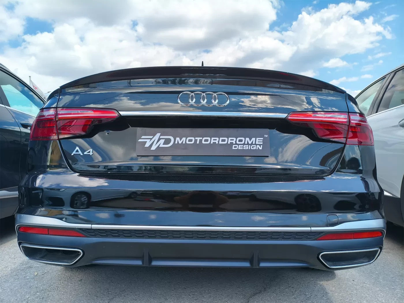 Motordrome Design Rear Spoiler Audi A4 / S-Line / S4 B9 / Facelift Unpainted FRP