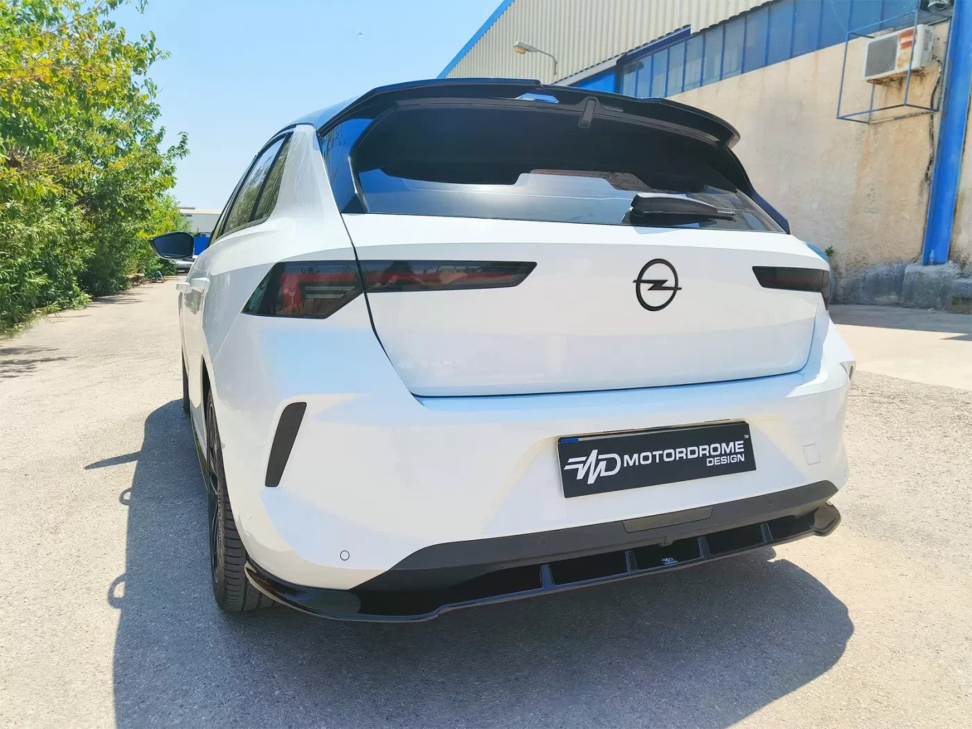 Motordrome Rear Bumper Splitter Diffsor Opel Astra L 21+ Hatchback Black Gloss