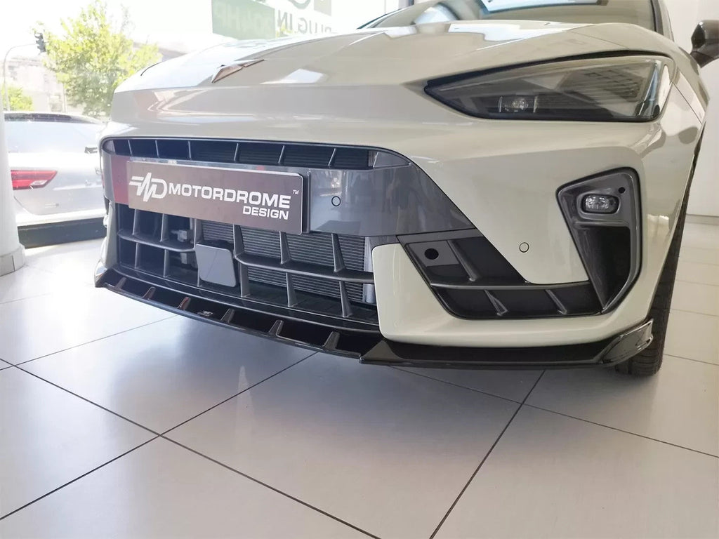 Motordrome Front Bumper Splitter Valance  Cupra Leon MK1 Facelift Gloss Black