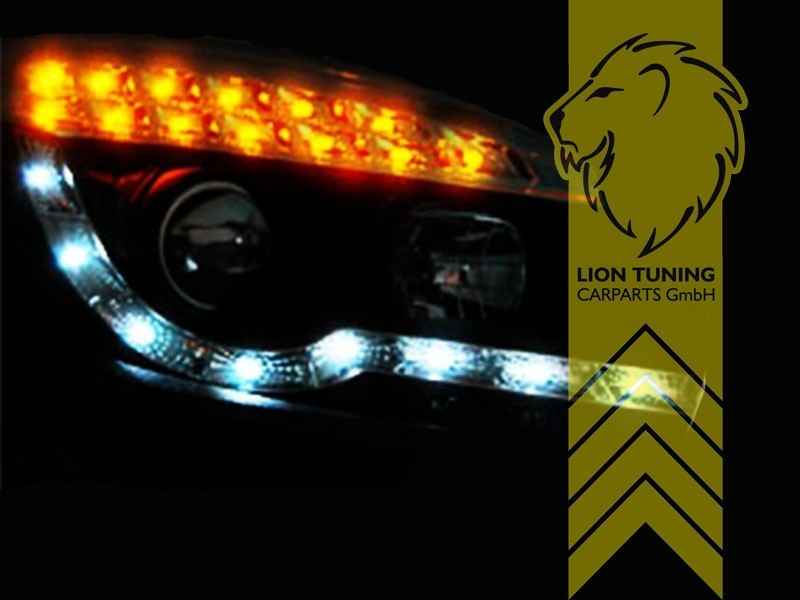 LTG LED DRL Lightbar Headlights Opel Astra H L48 L35 L08 L69 04-10 black LHD