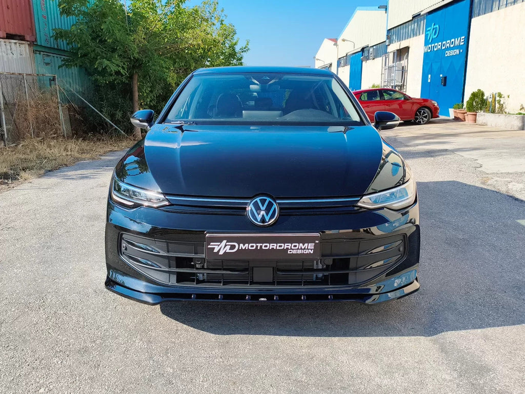 Motordrome Design Front Bumper Lower Splitter VW Golf Mk8 Facelift 24+ Gloss Blk
