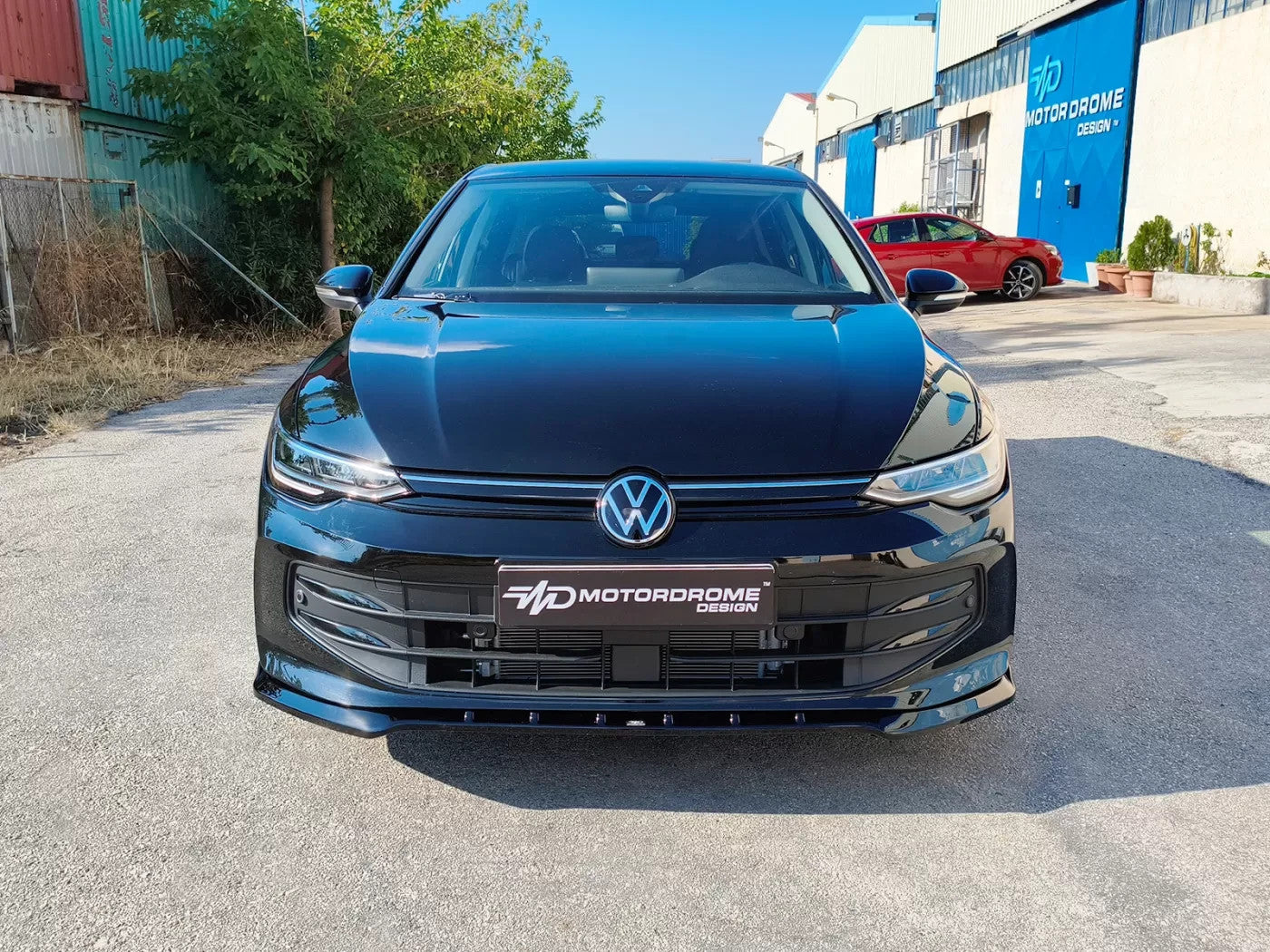 Motordrome Design Front Bumper Lower Splitter VW Golf Mk8 Facelift 24+ Gloss Blk