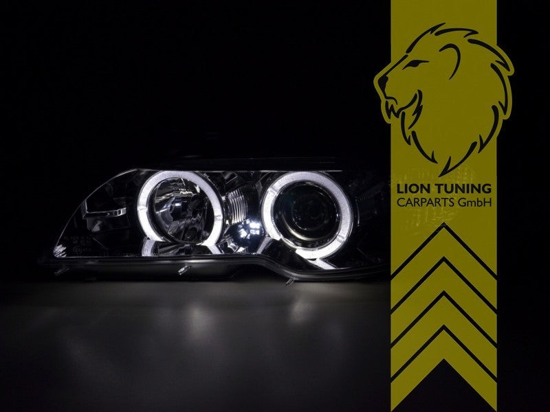 LTG LED DRL XENON HID Headlights BMW E46 FL LCI 03-07 Coupe Cabrio Chrome LHD
