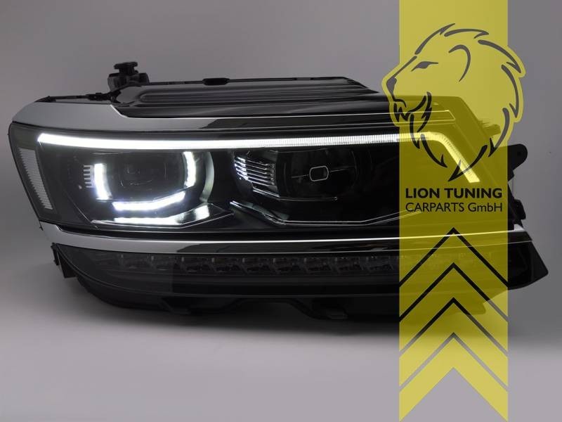 LTG Pair LED DRL Lightbar Headlights VW Tiguan 2 5AN AD1 16-20 black LHD EXPORT