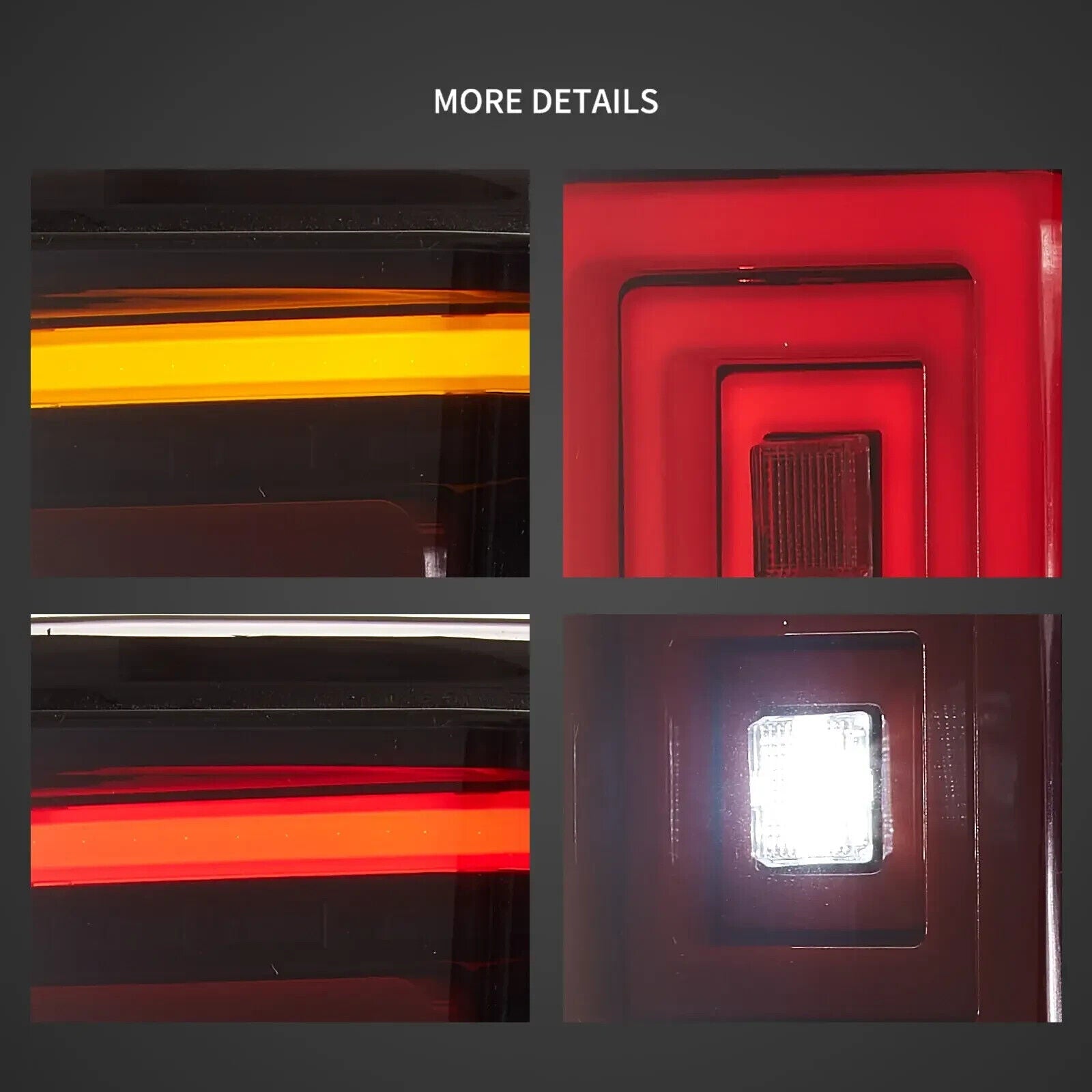 VLAND 15-20 Ford F150 13 P552 Lightbar LED DRL Rear Lights Tail Lamps LHD