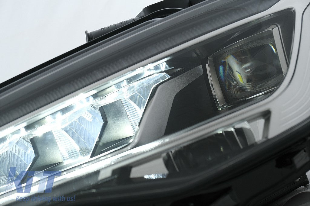 KT LUXE Pair Full LED DRL Seq Dyna Headlights Audi A3 8V Pre-Facelift 13-16 LHD