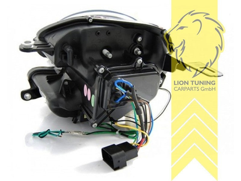LT LED DRL Lightbar Halo Ring Headlights BMW Mini One R56 R57 06-14 chrome LHD