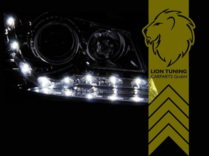 LTG Pair LED DRL Lightbar Headlights Seat Ibiza 6L 6L1 6L2 02-09 chrome LHD