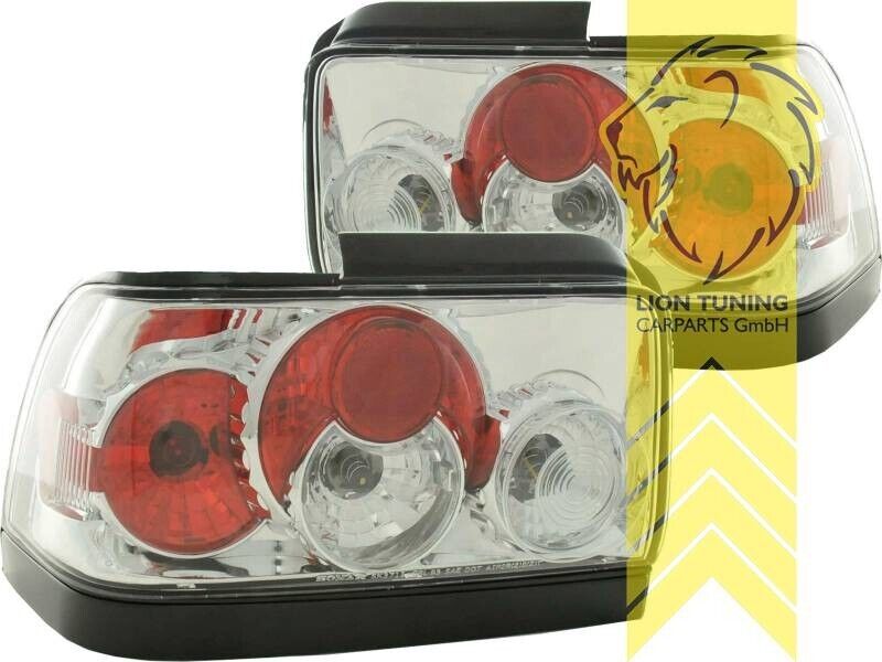 LT Pair Halogen Rear Lights Tail Lamps Toyota Corolla E10 white chrome LHD