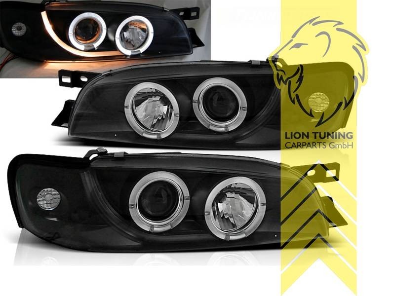 LTG Pair LED DRL Halo Headlights Subaru Impreza GFC 93-00 LHD EXPORT ONLY